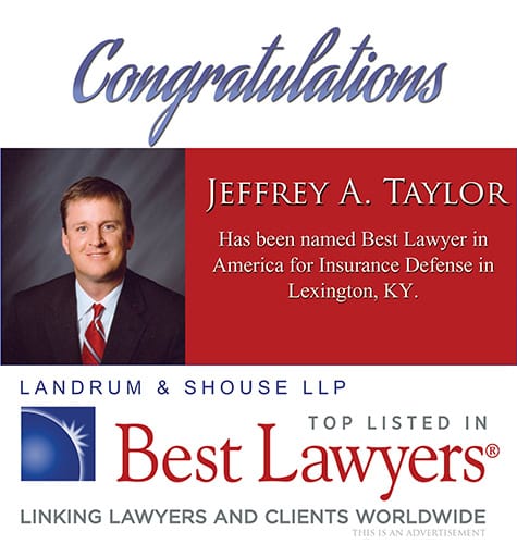Congratulations Jeffrey A. Taylor | Landrum Shouse LLP | Top listed in Best Lawyers