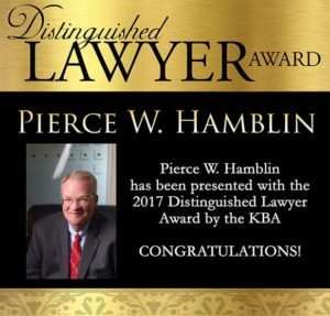 Distinguished Lawyer Award | Pierce W. Hamblin has received award from the KBA 
