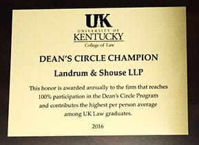 University of KENTUCKY | College of Law | Dean's Circle Champion