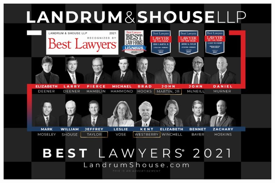 Landrum & Shouse LLP | Attorneys at the firm receiving Best Lawyers award in 2021