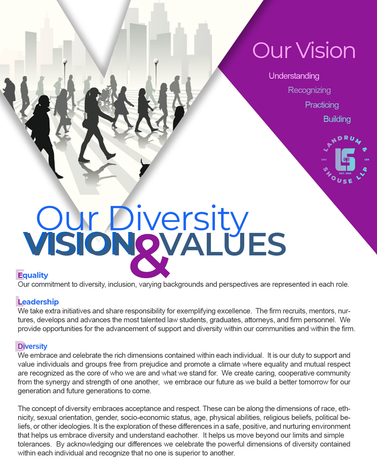Landrum & Shouse LLP's Diversity Vision & Values