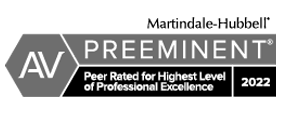 Martindale Hubbell | AV | Preeminent | Peer Rated For Highest Level Of professional Excellence | 2022