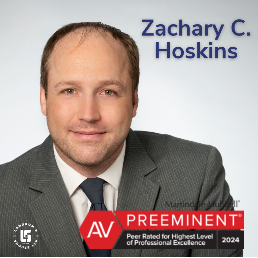 Zachary Hoskins - 2024 AV Preeminent Judicial Edition Attorney